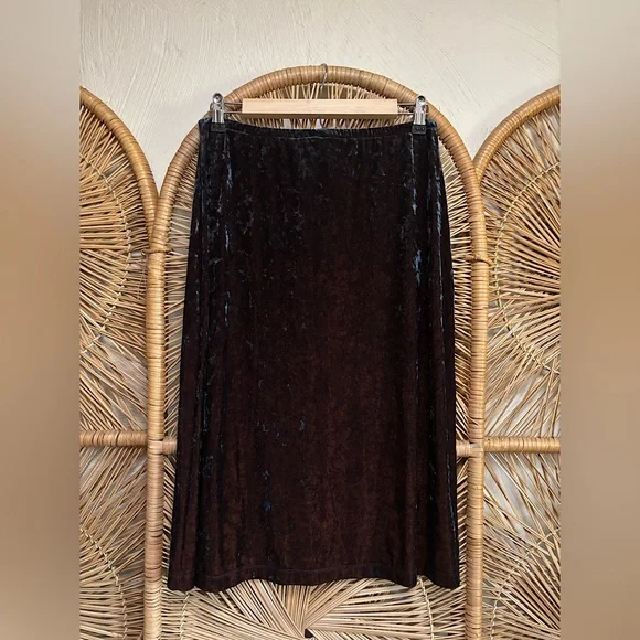 Vintage Hanky Panky Velvet Midi Skirt - Picture 2 of 5